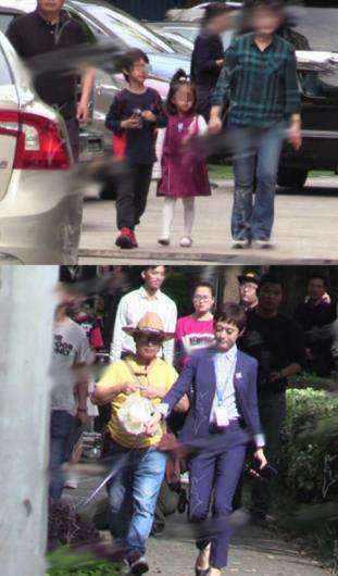 儿女现身探班孙俪新剧 小花妹妹身高超过等等肩膀
