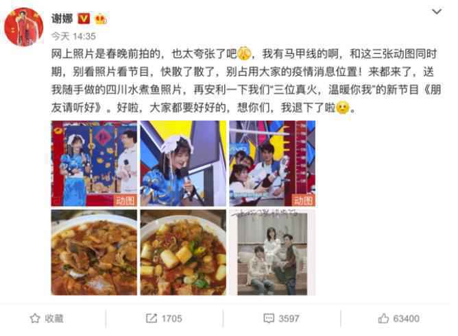 谢娜否认怀二胎