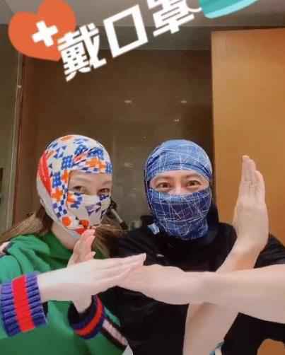 孙耀威与妻子录视频 两个内裤当做口罩