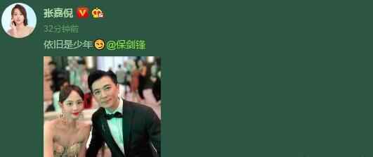 张嘉倪保剑锋合影